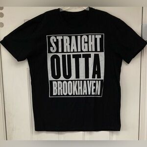 ◾️😎◾️Straight Outta Brookhaven Gildan 100% Cotton Black T-Shirt